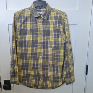 Tucker + Tate Boy's XXL 18/20 Yellow and Gray Plaid Shirt